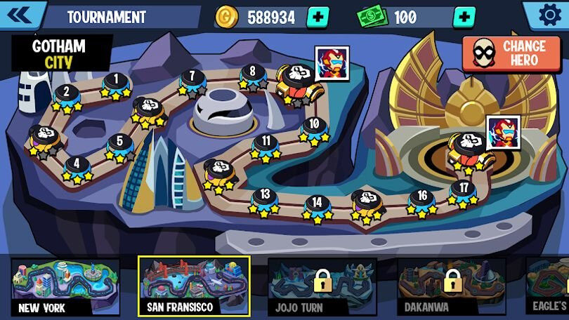 Gameplay cuốn hút của Stickman Heroes